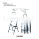 thumbnail image 2 of Mesa Plegable Blanca 180 cm + 6 Sillas Plegables Blancas LOOMBER, 2 of 6
