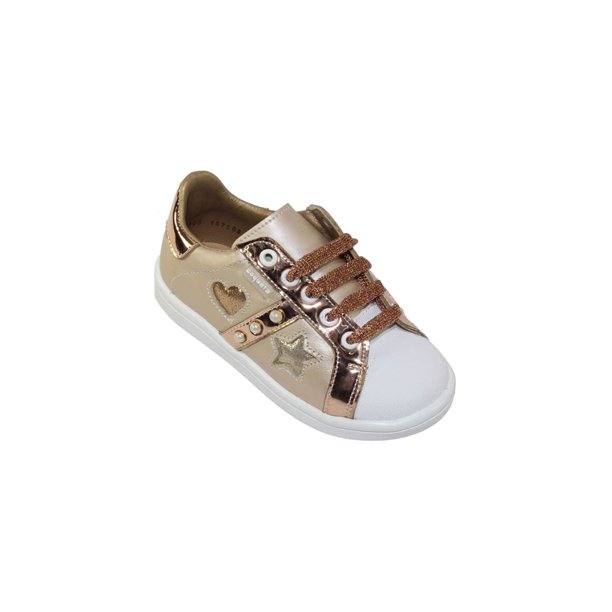 TENIS CASUALES COQUETA NIÑA ORO ROSADO PIEL 157108V
