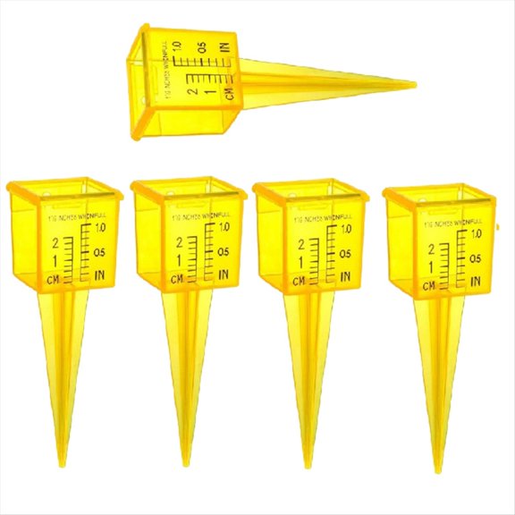 Pluviómetro reutilizable de plástico para exteriores con boquilla ancha de 3,8 cm (1,5 pulgadas).