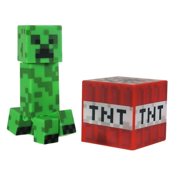 Figura de acción Minecraft Core Creeper con accesorio de 7 cm