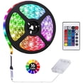 thumbnail image 3 of RGB SMD 5050 luces de tira impermeables LED tira de luz con pilas decoración interior DIY, 3 of 8