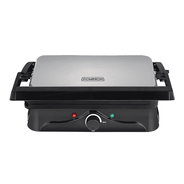 Parrilla DOMINION Panini Maker & Grill Acero Inoxidable Prensa Eléctrica Multifuncional