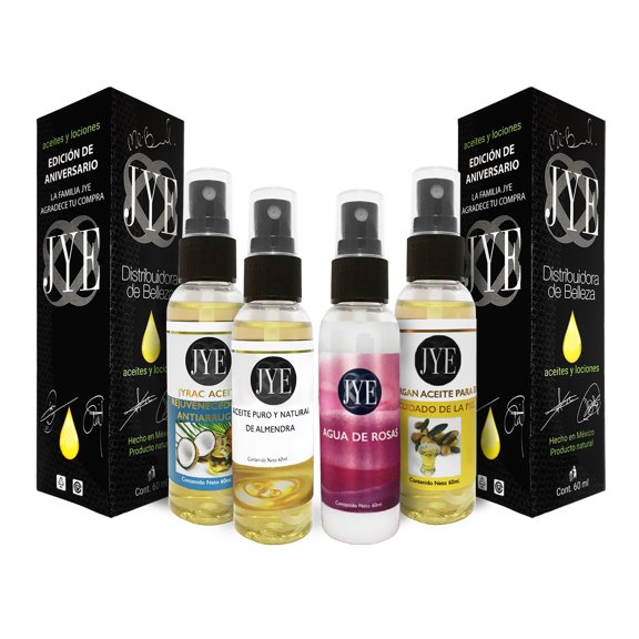 Kit de Hidratación CUIDADO DE LA PIEL (Incluye: aceite de coco, aceite de almendras dulces, aceite de argán y agua de rosas)