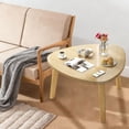 thumbnail image 4 of Mesa triangular curva de madera para sala de estar, mesa de centro triangular curva, mesa de té para balcón, mesa de piso para dormitorio, mesa de alféizar concisa, muebles Anthropologie, decoración d, 4 of 6