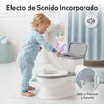 thumbnail image 4 of BEBBLY Bañito Entrenador Infantil con Sonido Musical Portarrollo y Almacenamiento Asiento Antiderrapante para Niños y Niñas de 6 Meses a 3 Años Fácil de Limpiar Ideal para Aprender a Ir al Baño (Gris), 4 of 7