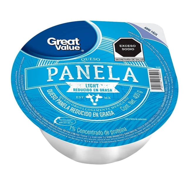Queso panela Great Value reducido en grasa 400 g
