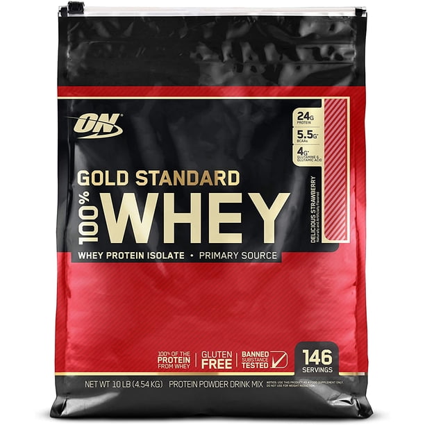 ON GOLD STANDARD 100% WHEY DELICIOUS STRAWBERRY 1O LIBRAS OPTIMUM NUTRITION ON GOLD STANDARD 100% WHEY DELICIOUS STRAWBERRY 1O LIBRAS