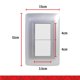 thumbnail image 3 of KIT 2 PLACAS CON APAGADOR SENCILLO Sanelec tipo ESCALERA GRIS SILVER, 3 of 5