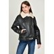 thumbnail image 4 of Chamarra aviador efecto piel Roman Fashion /Juvenil, 8195 (Negro) negro EG, 4 of 5