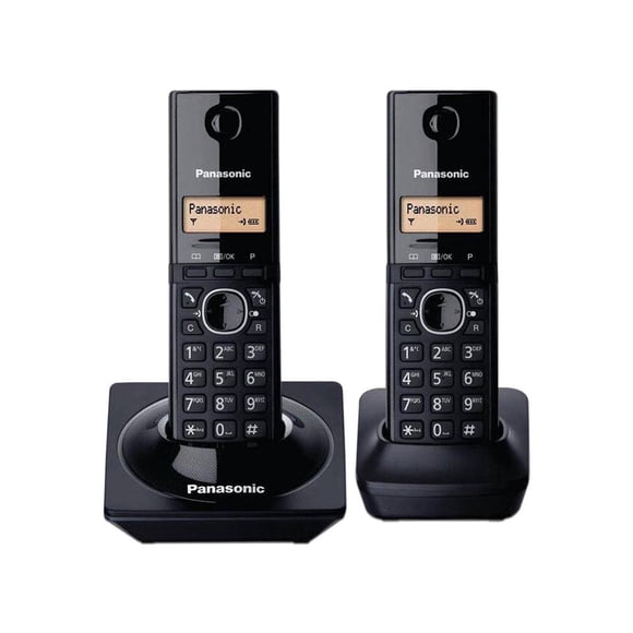 Teléfono de escritorio Panasonic KX-TG1712MEB con capacidad de 50 Panasonic 5025232627738