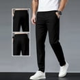 thumbnail image 2 of Amzcrzy Pantalones Clásicos Hombre Color Liso Cintura Elástica Cómodos Transpirables Elásticos Moda Informal Senderismo Pescar Correr Ejercicio Bolsillos Tallas S-3XL Negro, 2 of 8