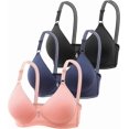 thumbnail image 1 of Pack de 3 sujetadores push up sin aros para mujer, top corto sexy con bustier, sujetador deportivo de entrenamiento con ajuste para yoga diario, fitness, deportes al aire libre, 1 of 5