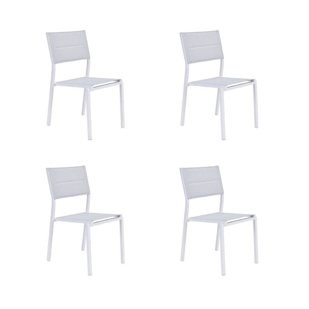 Set de 4 Sillas para Jardín de Aluminio Resistente NATERIAL ORION BETA II