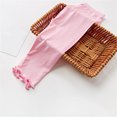 thumbnail image 5 of Leggings lisos de colores pastel para niñas pequeñas, pantalones ajustados suaves y elásticos para uso diario y juegos al aire libre, multicolor, 1 paquete, 2T-8T, 5 of 5