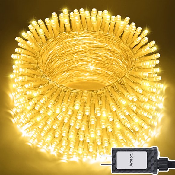 Luces serie de navidad 200 led interior exterior Decoración árbol de navidad eventos bodas LED Artego christmas string lights con temporizador Cálida