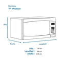 thumbnail image 4 of Horno de Microondas GE 1.1 Pies con Acabado Espejo Gris, 4 of 4