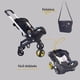 thumbnail image 5 of Carriola Para Bebé Starkids Polux Convertible Con Pañalera Negro Estrellas, 5 of 6