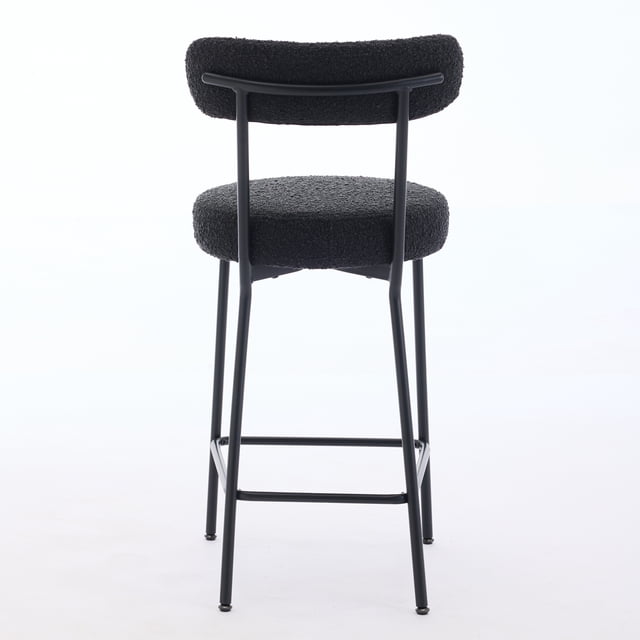QinaQin Set de 2 bancos para isla de cocina de 27 pulgadas de altura, sillas para barra con respaldo, estilo industrial moderno para hogar