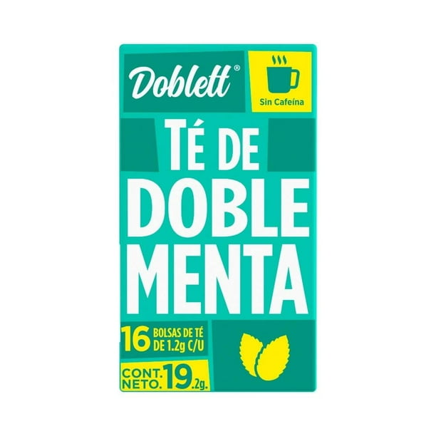 Té Doblett de doble menta 16 bolsas de 1.2 g c/u