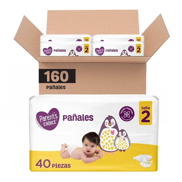 Pañal Desechable para Bebé Parents Choice Etapa 2 unisex 160 pzs