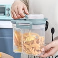 thumbnail image 3 of Food Storage Container Airtight Canister, Clear Plastic Jar with Secure Locking Lid for Pantry Kitchen, Stackable Dry Food Organizer for Cereal Snacks, 1 Piece, 3 of 3