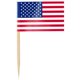 thumbnail image 1 of Banderilla Independencia USA USToothpickFlag 150Pzas USA 3.5x2.5cmPapel Asta Madera Rojo/Azul., 1 of 1
