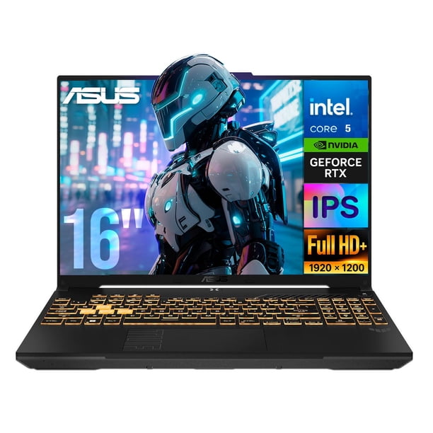 Laptop ASUS TUF Gaming F16 Nvidia GeForce RTX 3050 6GB Intel Core 5 210H 16GB DDR5 SSD 512GB Pantalla 16" IPS FHD+ 144Hz 3ms Windows 11 Teclado Español