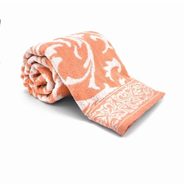 Toalla Medio Baño Jacquard colores varios, 140x70cm - Suave Y Absorbente- Mod. CUBA-NARANJA