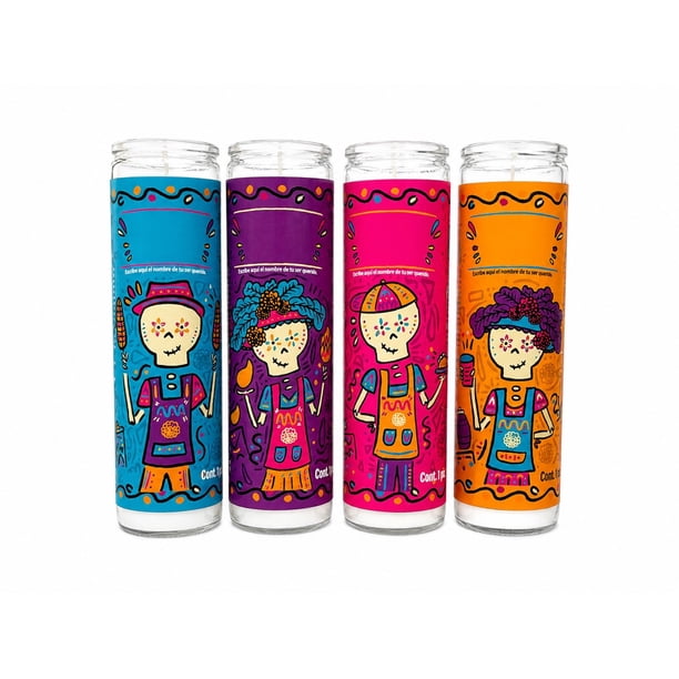 Veladora Great Value Muñecos Día de Muertos