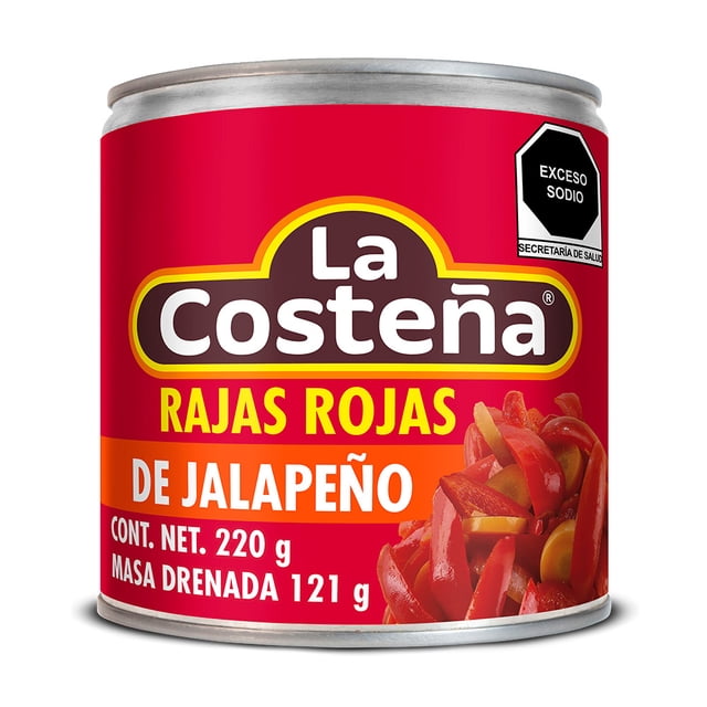Rajas rojas de jalapeño La Costeña en escabeche 220 g