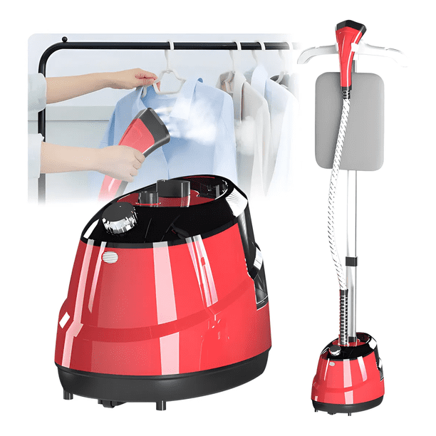 Plancha De Vapor Vertical Profesional Vaporizador Tela Ropa Xtellar rojo