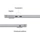 thumbnail image 2 of Apple MacBook Air 13”, M5 2026, 10-Core CPU 8-Core GPU, 16GB RAM, 512GB SSD ,  macOS. Plata, Touch ID, 2 of 4