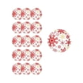 thumbnail image 2 of Set de vajilla de Navidad con copos de nieve rojos - platos, vasos y servilletas de papel desechables de 16 piezas - platos de 7 y 9 pulgadas, 2 of 6