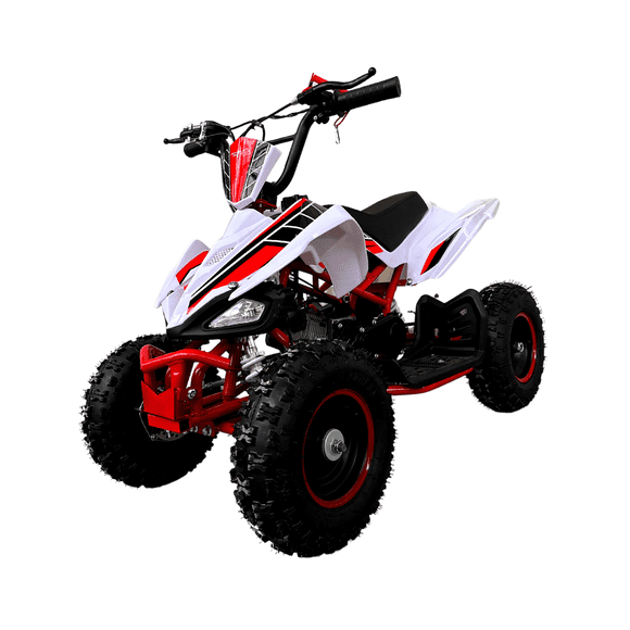Motocicleta Infantil Shahoma ATV03 Premium Cuatrimoto 49cc Blanca y Rojo