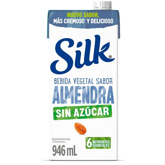 Bebida vegetal Silk sabor almendra sin azúcar 946 ml