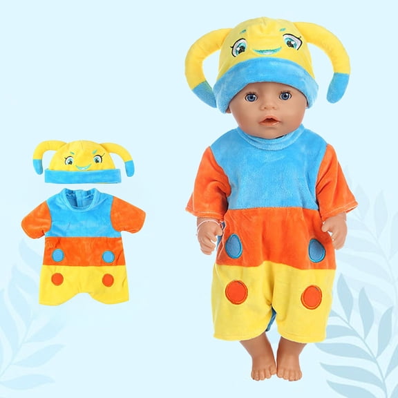 Juguetes de piscina, juguetes para bebés, juguetes para niños pequeños, ropa para muñecas de 18 pulgadas, lindos dibujos animados de escarabajos, conjunto de mono, ropa para muñecas, accesorios de rop