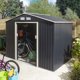 thumbnail image 2 of Cobertizo de Exterior para Jardín y Patio, Bodega de Almacenamiento de Acero Galvanizado, 277 x 195 x 203 cm, Midtown Concept Ultra, Gris Oscuro, 2 of 5