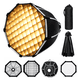 thumbnail image 1 of Mini softbox LIVLUX 30 cm portátil y plegable con mini Bowens, rejilla de panal y bolsa de transporte, 1 of 10