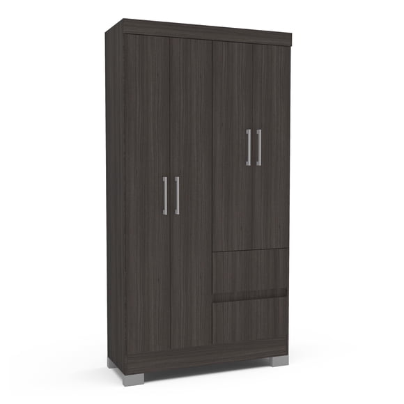 Ropero Closet 4 puertas y 2 cajones Color Tabaco Mobi