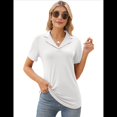 thumbnail image 2 of Camisas de Mujer con Cuello de Solapa, Cuello en V, Blusa de Corta, Blusa Informal Elegante. L, 2 of 9