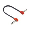 thumbnail image 4 of Cable de conexión para guitarra eléctrica/bajo, ángulo recto de 1/4 de pulgada, efectos de bajo silenciosos 30cm rojo, 4 of 7