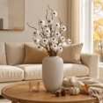 thumbnail image 1 of Calabaza de terciopelo sintético con ramas y bayas: decoración artificial de otoño para el hogar, ideal para la repisa de la chimenea, la mesa o como centro de mesa festivo., 1 of 7