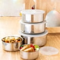 thumbnail image 1 of Teissuly 5 Pcs Stainless Steel Mixing Bowl, Mixing Bowls with Lids, Large Mixing Bowl Set for Cooking Food, Baking, Breadcrumbs, Salad, 1 of 6