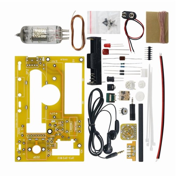 Kit de Radio MW de Luz Única con Tubo 2P2, Kit de Receptor de Radio Simple para Bricolaje Sin Carcasa