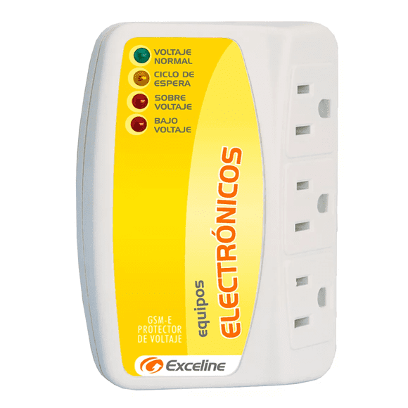 Protector De Voltaje Multicontacto Para Equipos Electrónicos BLOOSOM Blanco/Amarillo