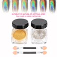 thumbnail image 2 of Suodoka DIY Nail Art Mirror Glitter Powder Silver Gold Pigment Manicure Decoration Tips (7 cm / 2.75 inches), 2 of 9