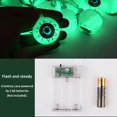 thumbnail image 3 of Cadena de luces de Halloween con forma de globos oculares, 20 luces LED verdes a pilas para decoración de interiores y exteriores (verde), 3 of 7