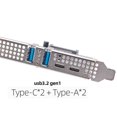 thumbnail image 3 of Adaptador de Tarjeta PCIE Tipo C USB 3.2 Gen1 5 Gbps Placa PCI Express 2 Puertos A+2 C/Tarjeta Expansión PCI-e USB3.2, 3 of 5