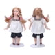 thumbnail image 4 of Casa De Muñecas Niña De Porcelana, Camiseta Blanca Pantalones Cortos De Cerámica Muñeca De Casa De Muñecas Niña Mini Escala 1:12 Para Escritorio, 4 of 7