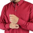 thumbnail image 3 of Camisa Roja Manga Larga De Vestir Para Hombre Slim Fit Estilo Casual, 3 of 4